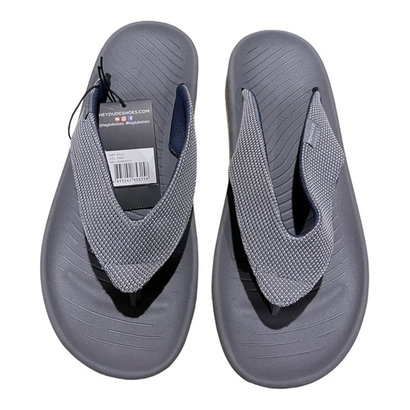 Hey Dude Milo Gray Sandals - NWT (2 sizes available) Size: 11 & 13 Mens - Picture 3 of 9